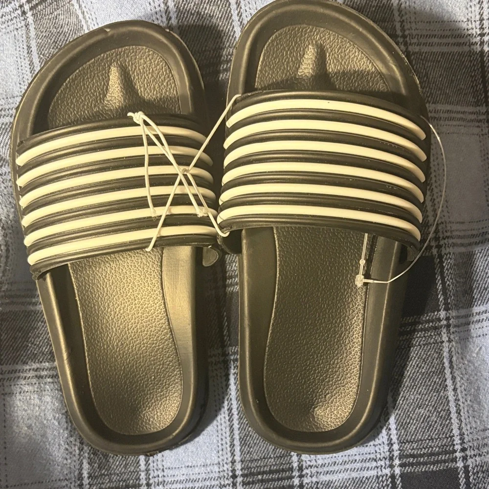 Striped Slide Sandals